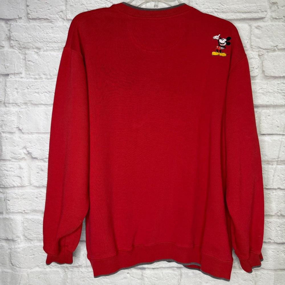 Vintage Disney Jerry Leigh Mickey Mouse Red Crewneck Sweatshirt - Size: L - Picture 6 of 8